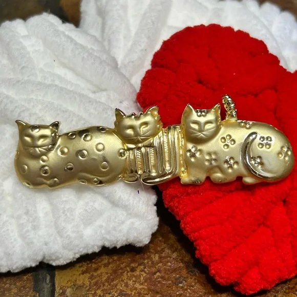 AJC Vintage Cat Trio Brooche - Picture 7 of 7